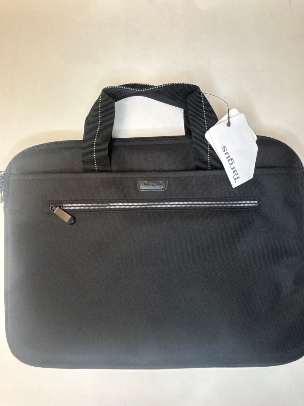 Targus Black Slim Laptop Briefcase with Front Zip Pocket